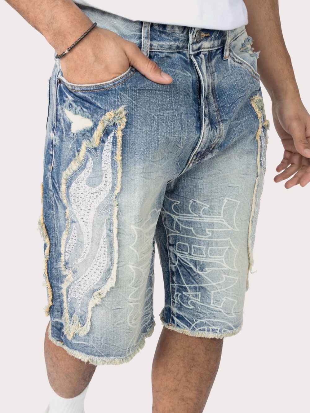 NWT Smoke Rise men’s grind house fray flame shorts Sz 42